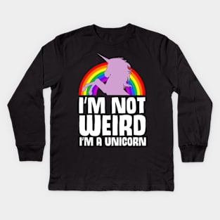 Unicorn with rainbows Kids Long Sleeve T-Shirt